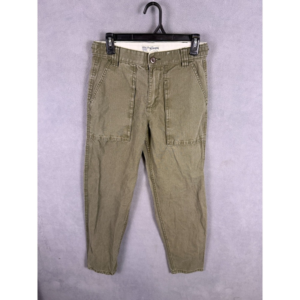 The Stronghold Utility Trousers Mens W28 L30 Khaki Green Tapered Leg Ripstop EUC